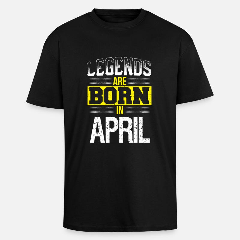 avril anniversaire - T-shirt unisexe oversize épais - noir
