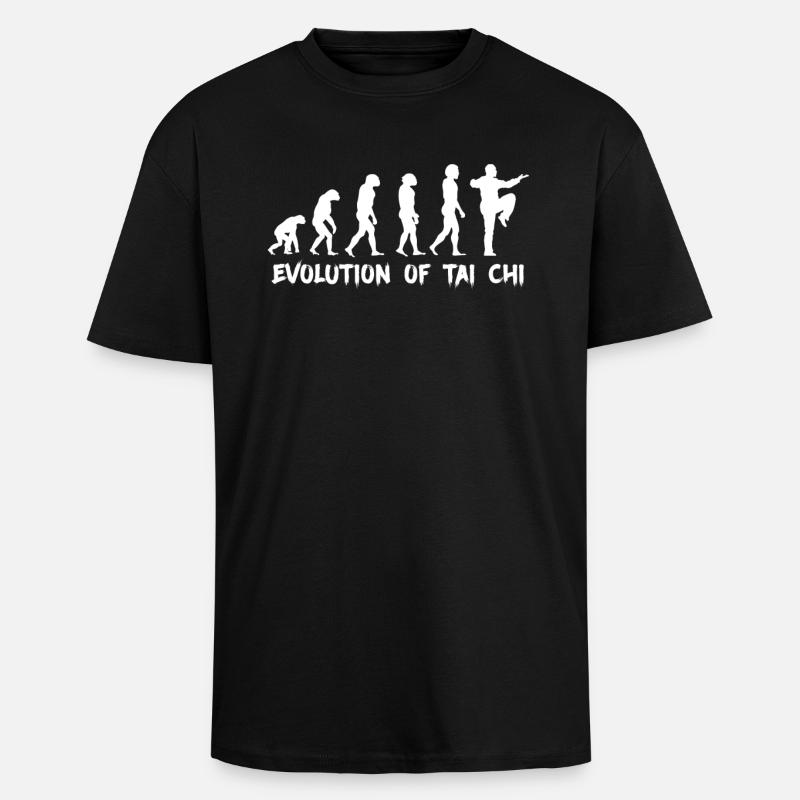 Evolution du Tai Chi - T-shirt unisexe oversize épais - noir