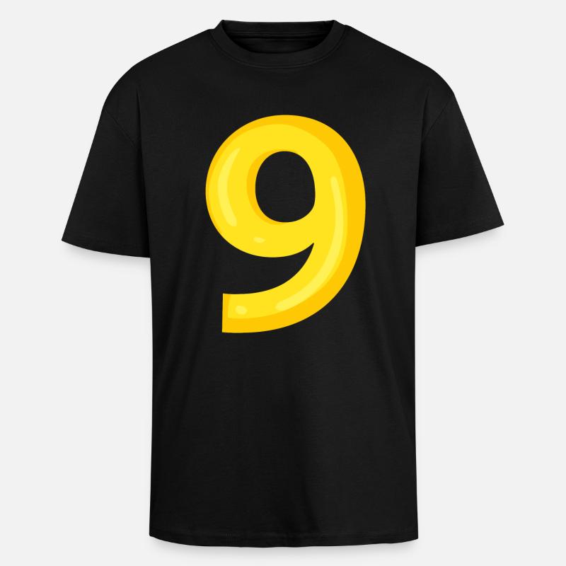 9 gelb - Oversized Heavyweight Unisex T-Shirt - Schwarz