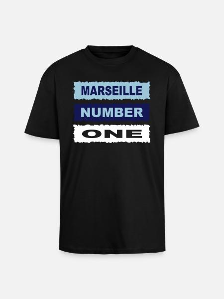 Marseilles - Unisex Oversized Heavyweight T-shirt - black