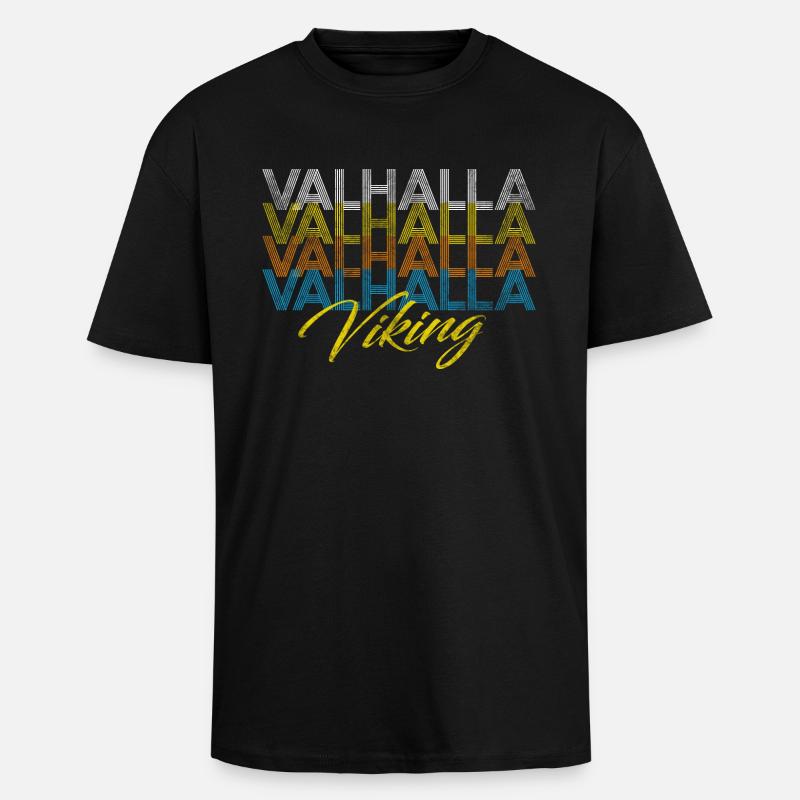 Valhalla Valhalla Viking - T-shirt unisexe oversize épais - noir