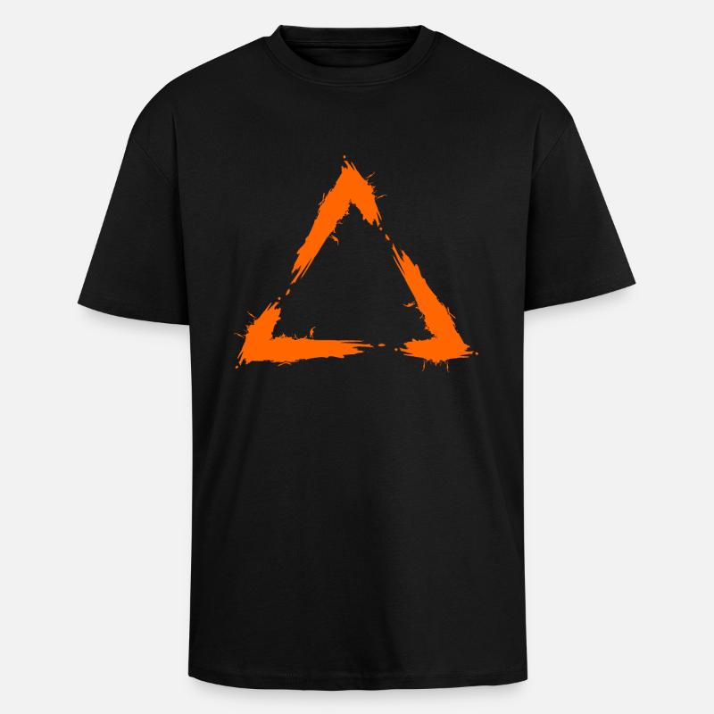 Triangle geometry icon - Unisex Oversized Heavyweight T-shirt - black