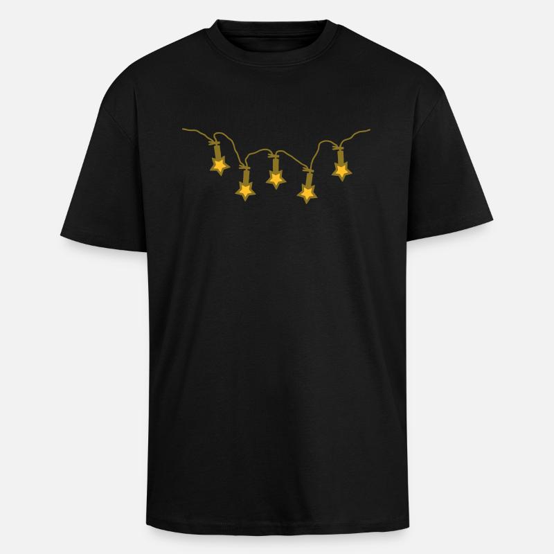 Lichterkette - V2 - Oversized Heavyweight Unisex T-Shirt - Schwarz