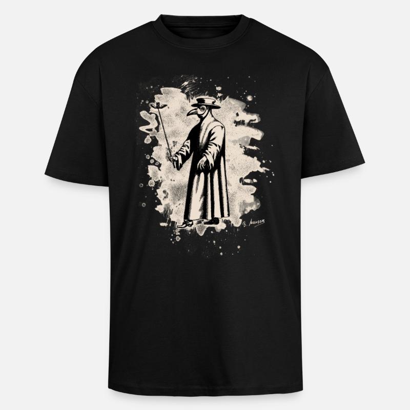 Dr. Schnabel – Pestarzt - bleached white - Oversized Heavyweight Unisex T-Shirt - Schwarz