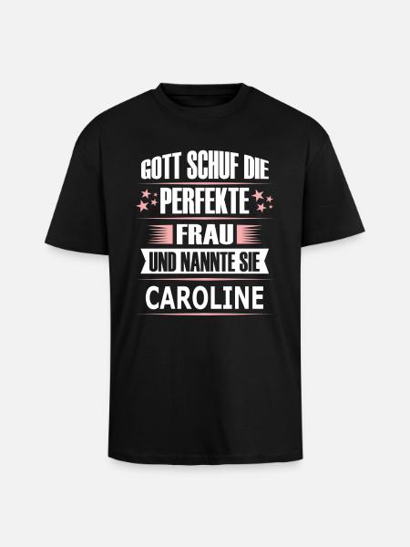 CAROLINE - Oversized Heavyweight Unisex T-Shirt - Schwarz
