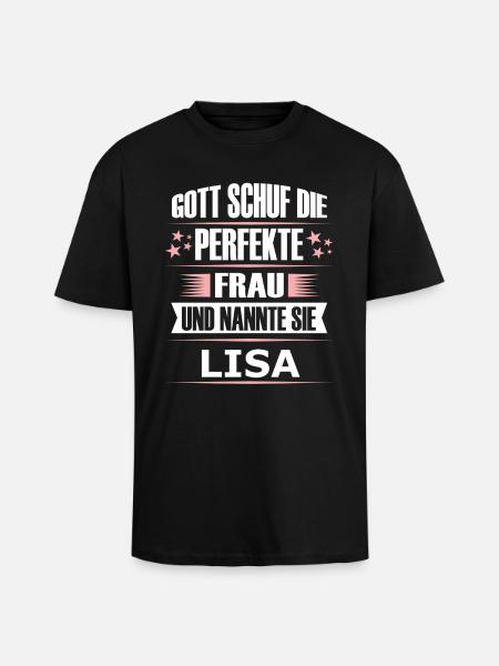 LISA - Oversized Heavyweight Unisex T-Shirt - Schwarz