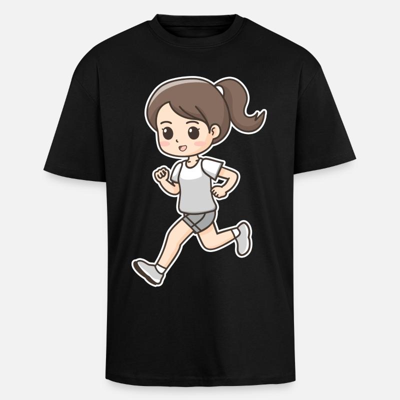 Runner Comic Look - Unisex Oversized Heavyweight T-shirt - black