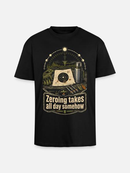 Crossbow Crossbowman Zeroing Takes All Day - Unisex Oversized Heavyweight T-shirt - black