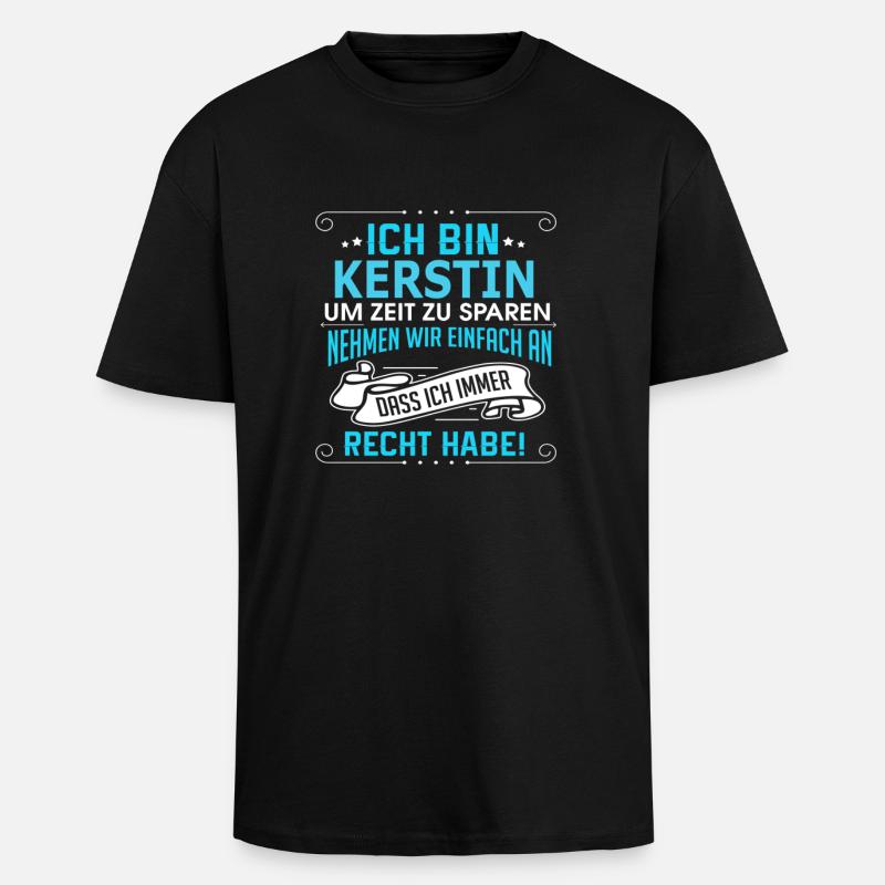 KERSTIN - Oversized Heavyweight Unisex T-Shirt - Schwarz