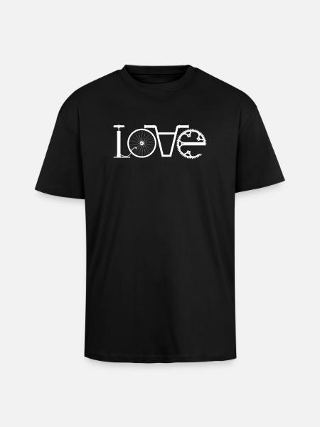 Love - BMX love gift - Unisex Oversized Heavyweight T-shirt - black