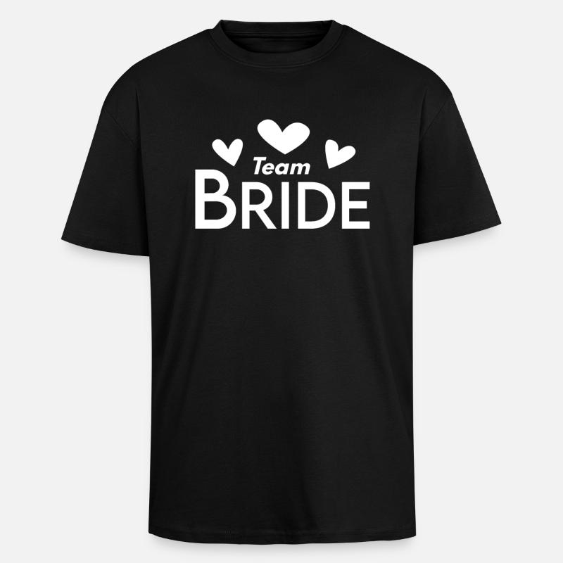 Team Bride - Unisex Oversized Heavyweight T-shirt - black