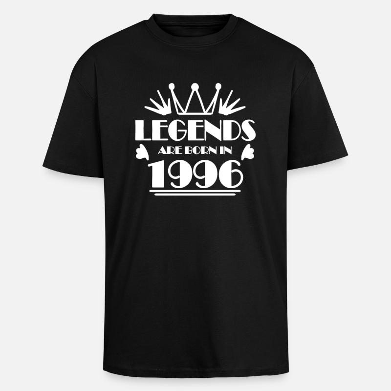 1996 - Né en 1996 - T-shirt unisexe oversize épais - noir