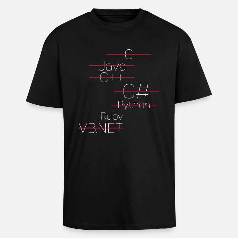 RUBY / RUBY ON RAILS - T-shirt unisexe oversize épais - noir