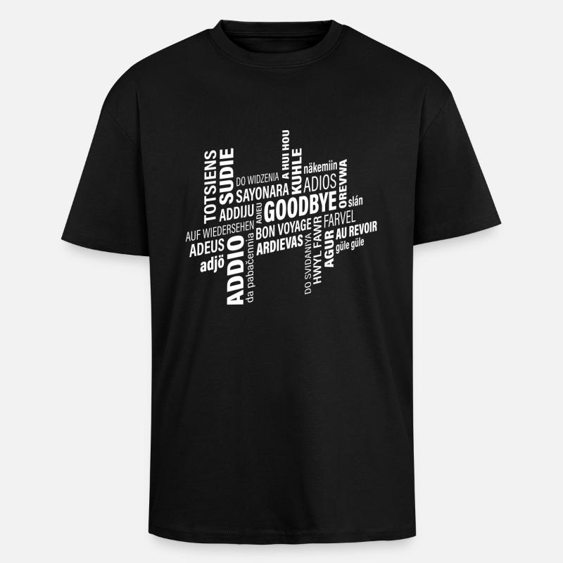 Goodbye - T-shirt unisexe oversize épais - noir