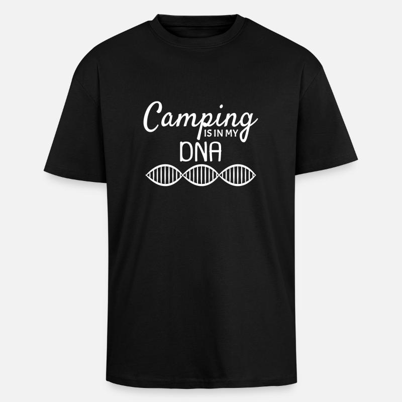 Camping - Oversized Heavyweight Unisex T-Shirt - Schwarz