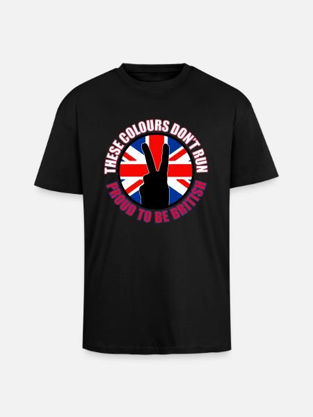 These Colours Don't Run (UK) - Unisex Oversized Heavyweight T-shirt - black