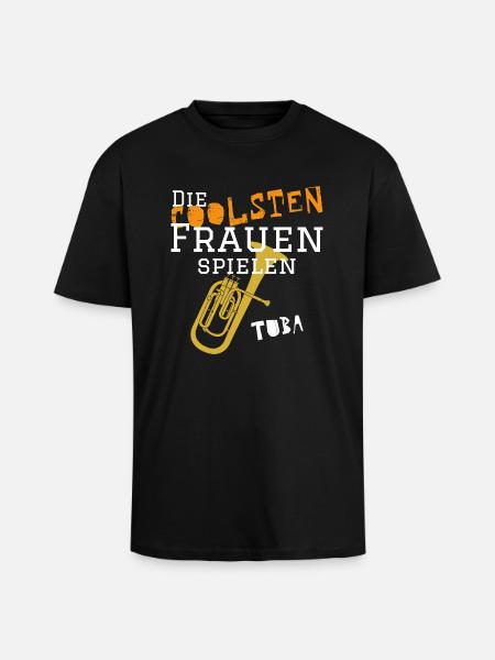 Die coolsten_Frauen_Tuba - Oversized Heavyweight Unisex T-Shirt - Schwarz