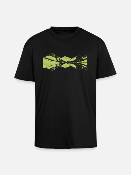 Wasdale view - Unisex Oversized Heavyweight T-shirt - black