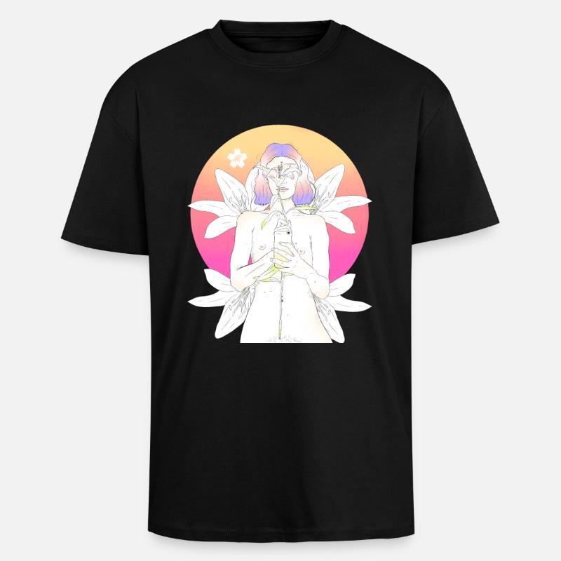 Censolys - T-shirt unisexe oversize épais - noir