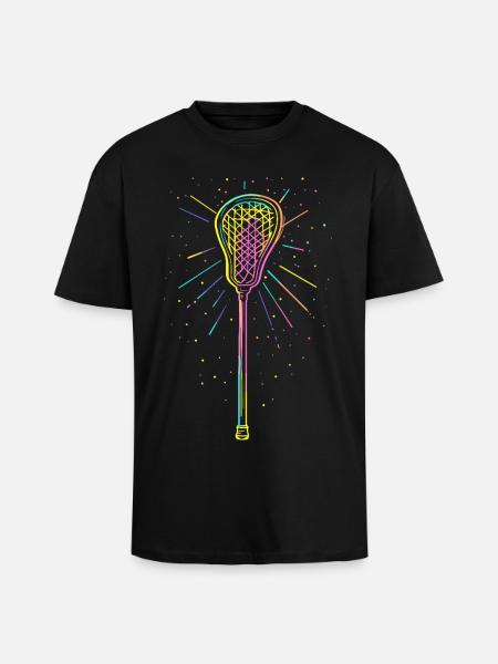 Lacrosse sticks - Unisex Oversized Heavyweight T-shirt - black