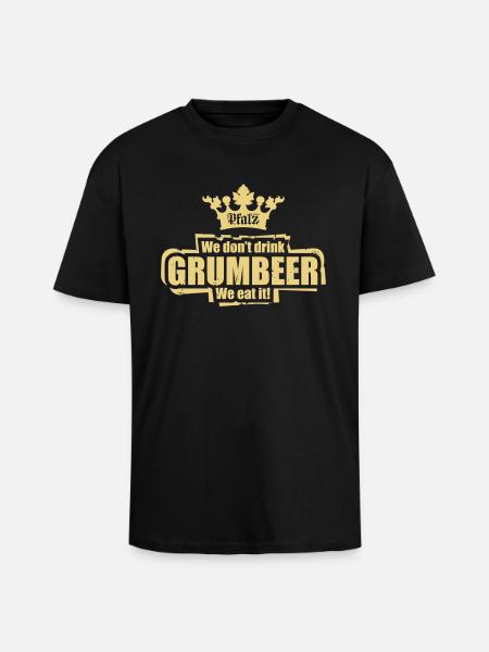 Pfälzer Grumbeer - Oversized Heavyweight Unisex T-Shirt - Schwarz