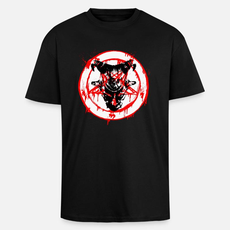 das boese - Oversized Heavyweight Unisex T-Shirt - Schwarz