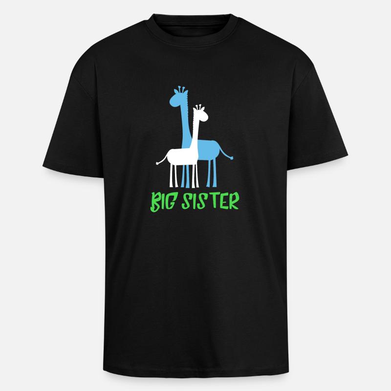Große Schwester - Oversized Heavyweight Unisex T-Shirt - Schwarz