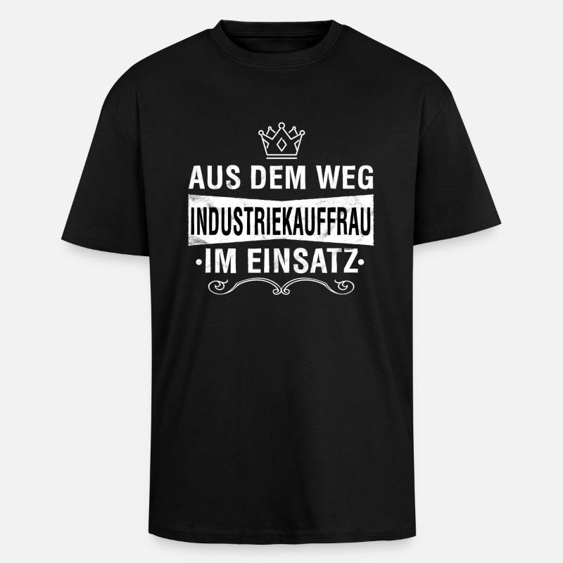 INDUSTRIEKAUFFRAU - Oversized Heavyweight Unisex T-Shirt - Schwarz