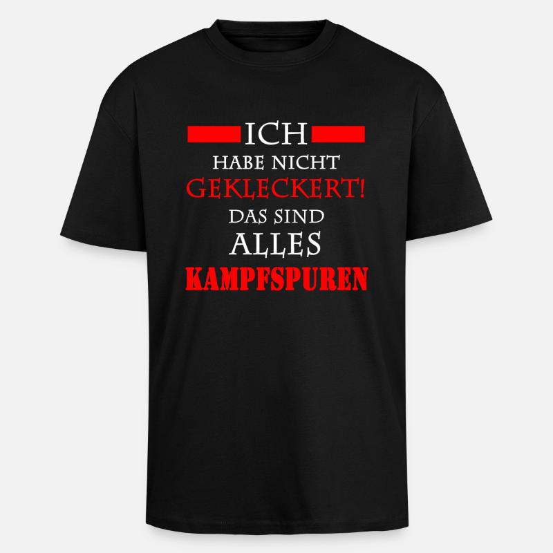 Kampfspuren - Oversized Heavyweight Unisex T-Shirt - Schwarz