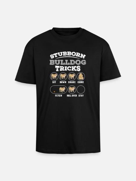Dog training for bulldogen - Unisex Oversized Heavyweight T-shirt - black