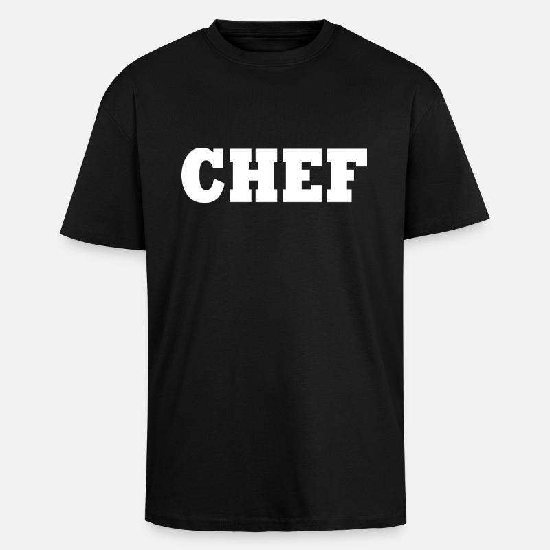 Chef - Oversized Heavyweight Unisex T-Shirt - Schwarz