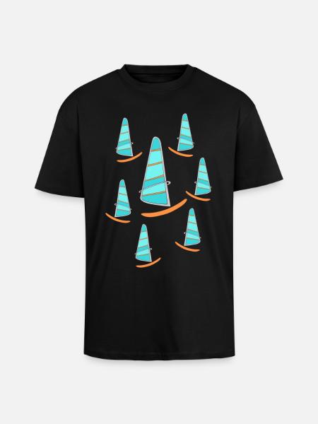 Windsurfing - Unisex Oversized Heavyweight T-shirt - black