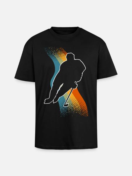 Eishockey - Unisex Oversized Heavyweight T-shirt - black