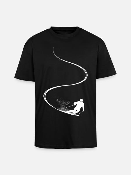 Skibane, afterski, vintersport, skiferie - Unisex oversized heavyweight t-shirt - sort