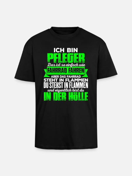 PFLEGER - Hölle - Oversized Heavyweight Unisex T-Shirt - Schwarz