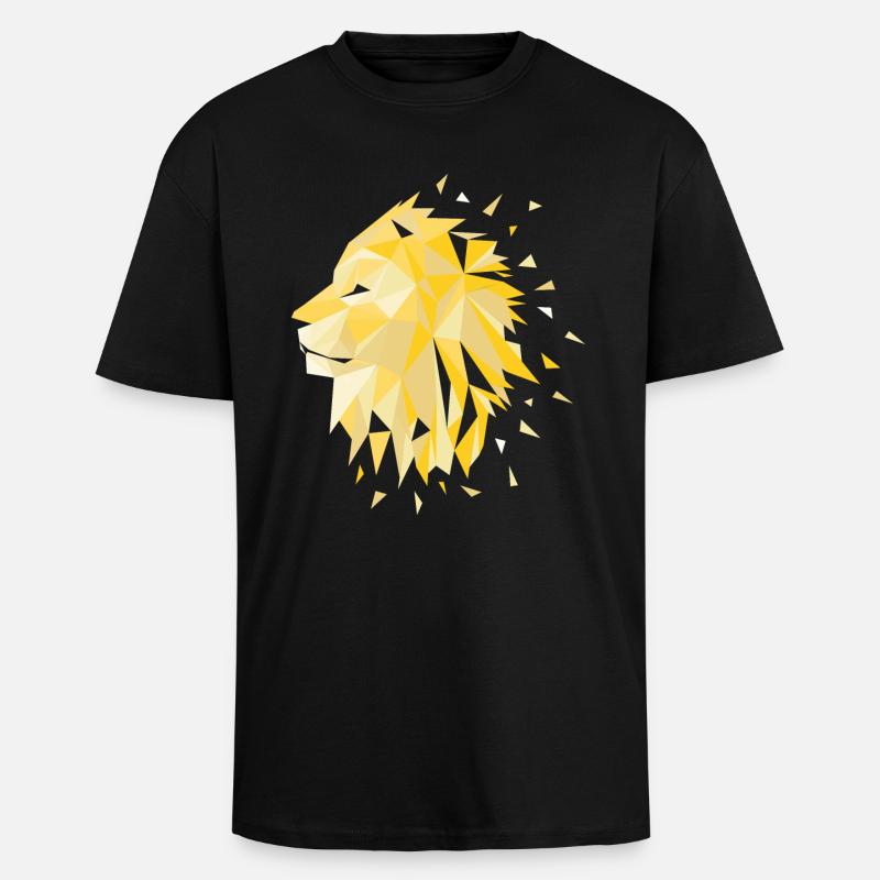 Löwe - Oversized Heavyweight Unisex T-Shirt - Schwarz