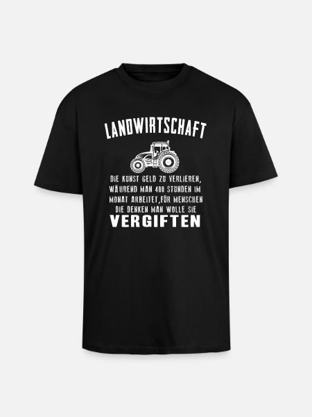 Landwirtschaft - Oversized Heavyweight Unisex T-Shirt - Schwarz