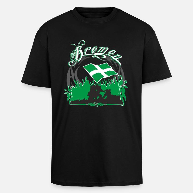 Bremen - Oversized Heavyweight Unisex T-Shirt - Schwarz