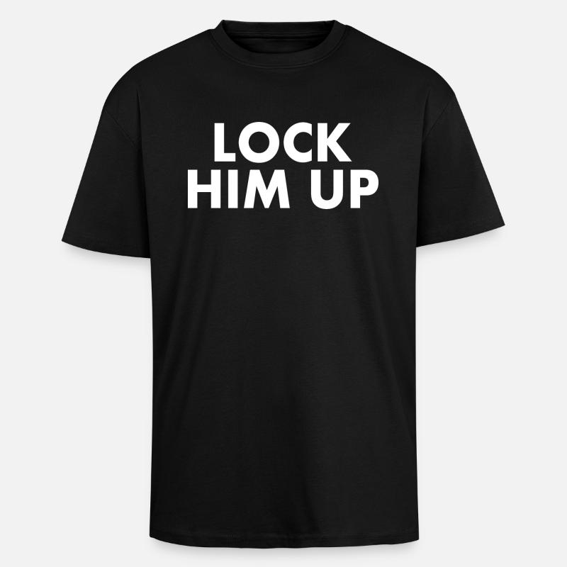 Lock him up - Unisex Oversized Heavyweight T-shirt - black