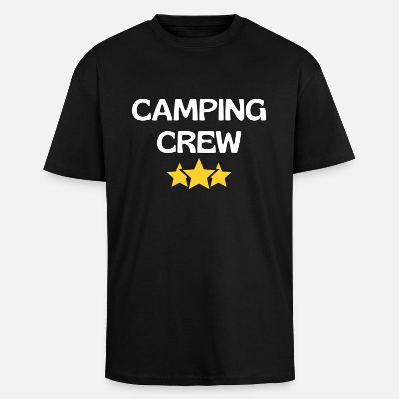 Équipe de camping - T-shirt unisexe oversize épais - noir