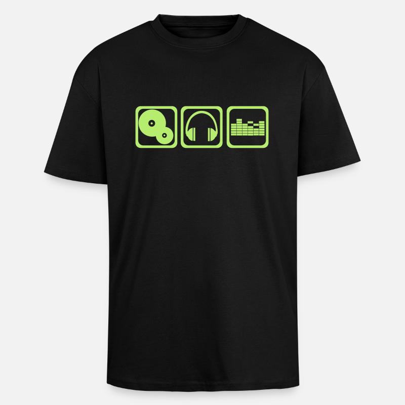 DJ - Oversized Heavyweight Unisex T-Shirt - Schwarz