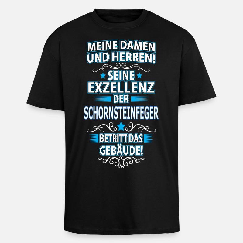 SCHORNSTEINFEGER - Oversized Heavyweight Unisex T-Shirt - Schwarz