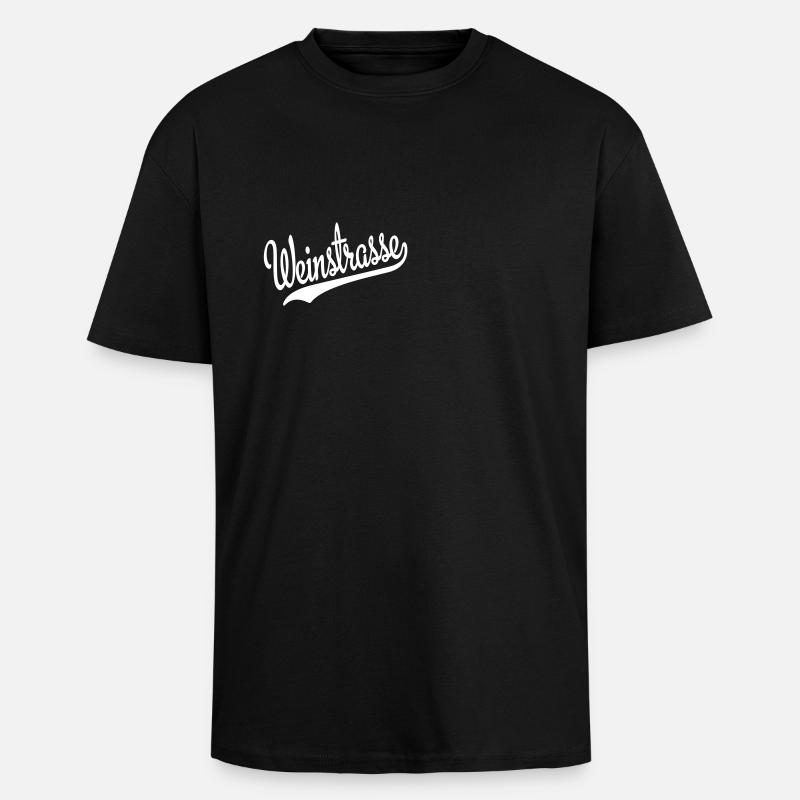 Weinstrasse - Oversized Heavyweight Unisex T-Shirt - Schwarz