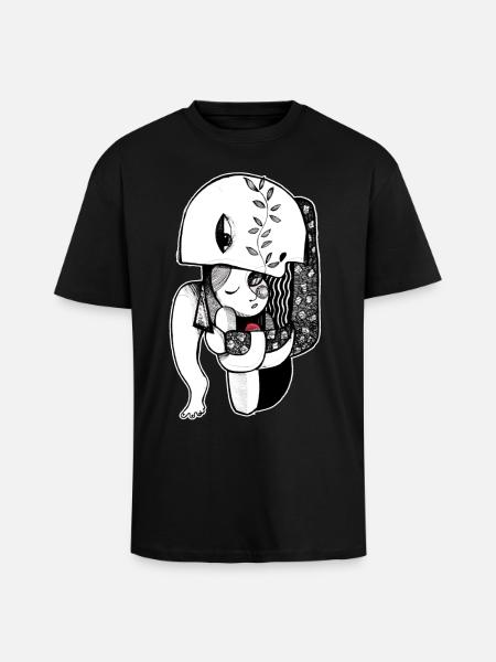son of the moon - Unisex Oversized Heavyweight T-shirt - black