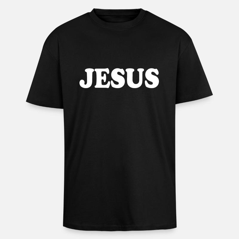 Jesus - Oversized Heavyweight Unisex T-Shirt - Schwarz