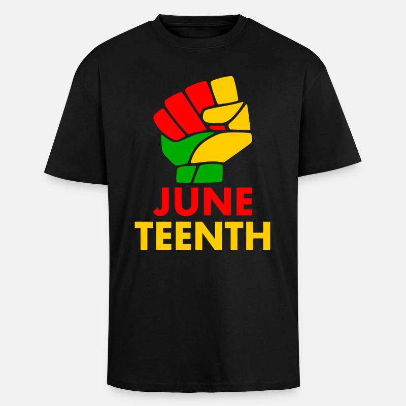 juneteenth - Unisex Oversized Heavyweight T-shirt - black