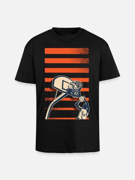 Joueurs de basket-ball - T-shirt unisexe oversize épais - noir