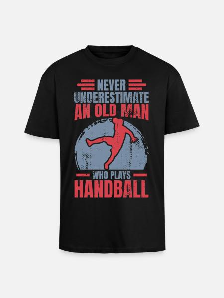Handball Großvater - Oversized Heavyweight Unisex T-Shirt - Schwarz