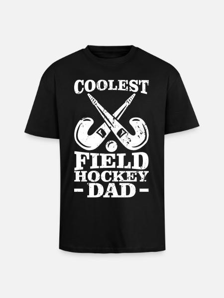 Coolest Hockey Dad - Unisex Oversized Heavyweight T-shirt - black