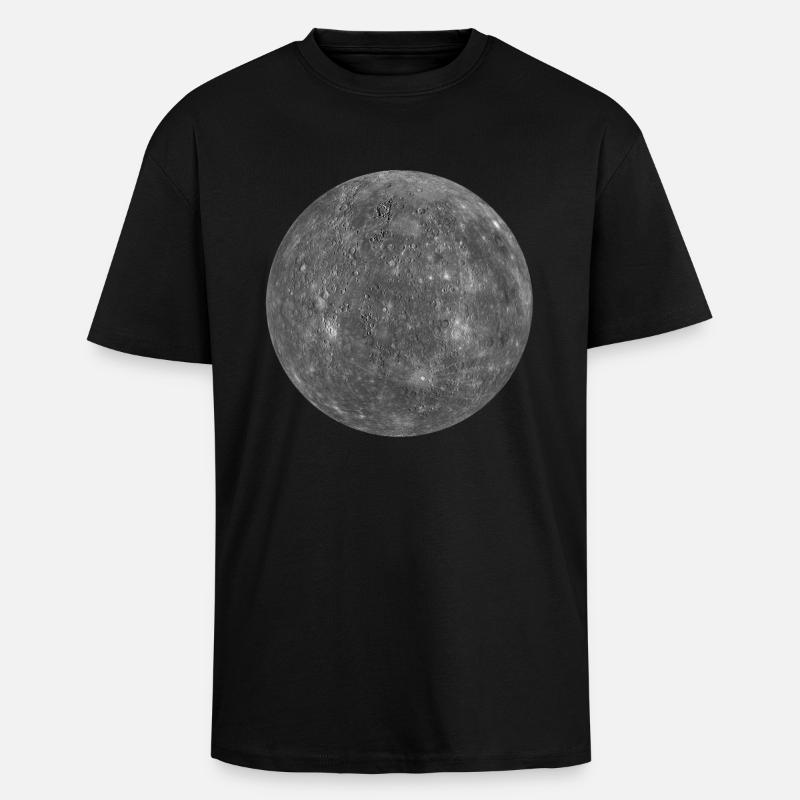 Planeten: Merkur - Oversized Heavyweight Unisex T-Shirt - Schwarz